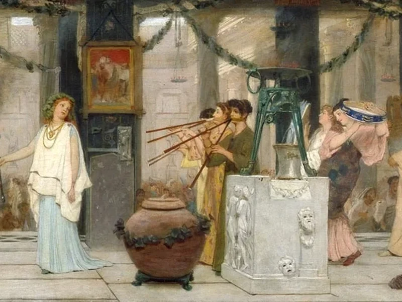 1840-Rudolf Schick - Antica festa nella casa di Marco Olconio